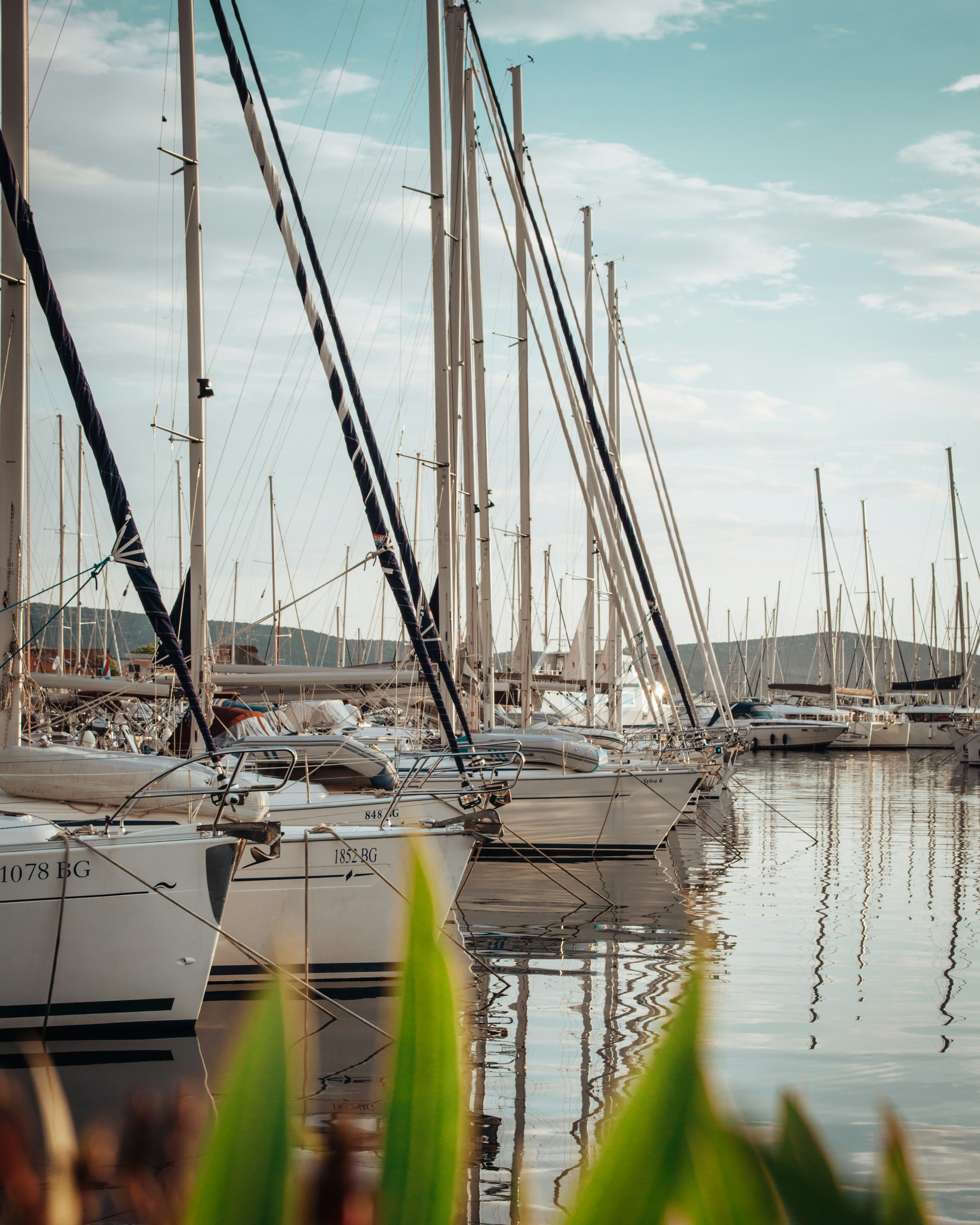 group of parked boats